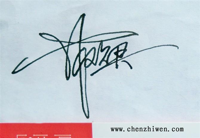 陈志文老师艺术签名设计: 林欢君